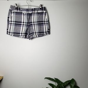 Loft gray & blue 4 in plaid shorts size 2